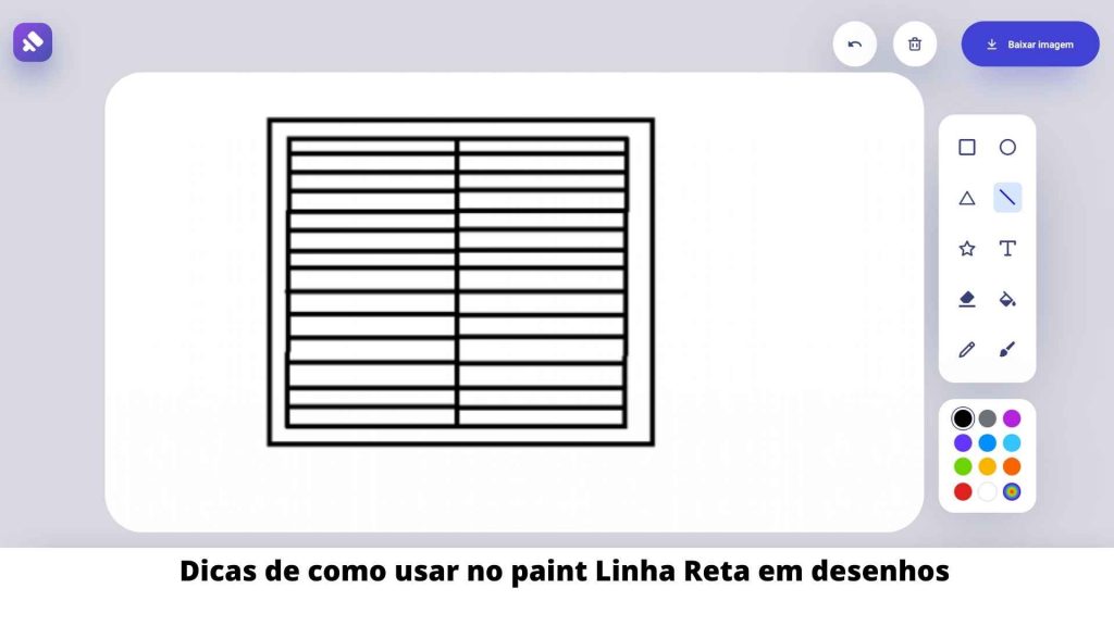 Dicas de como usar no paint  Linha Reta em desenhos (2)
