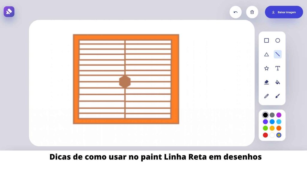 Dicas de como usar no paint  Linha Reta em desenhos (3)