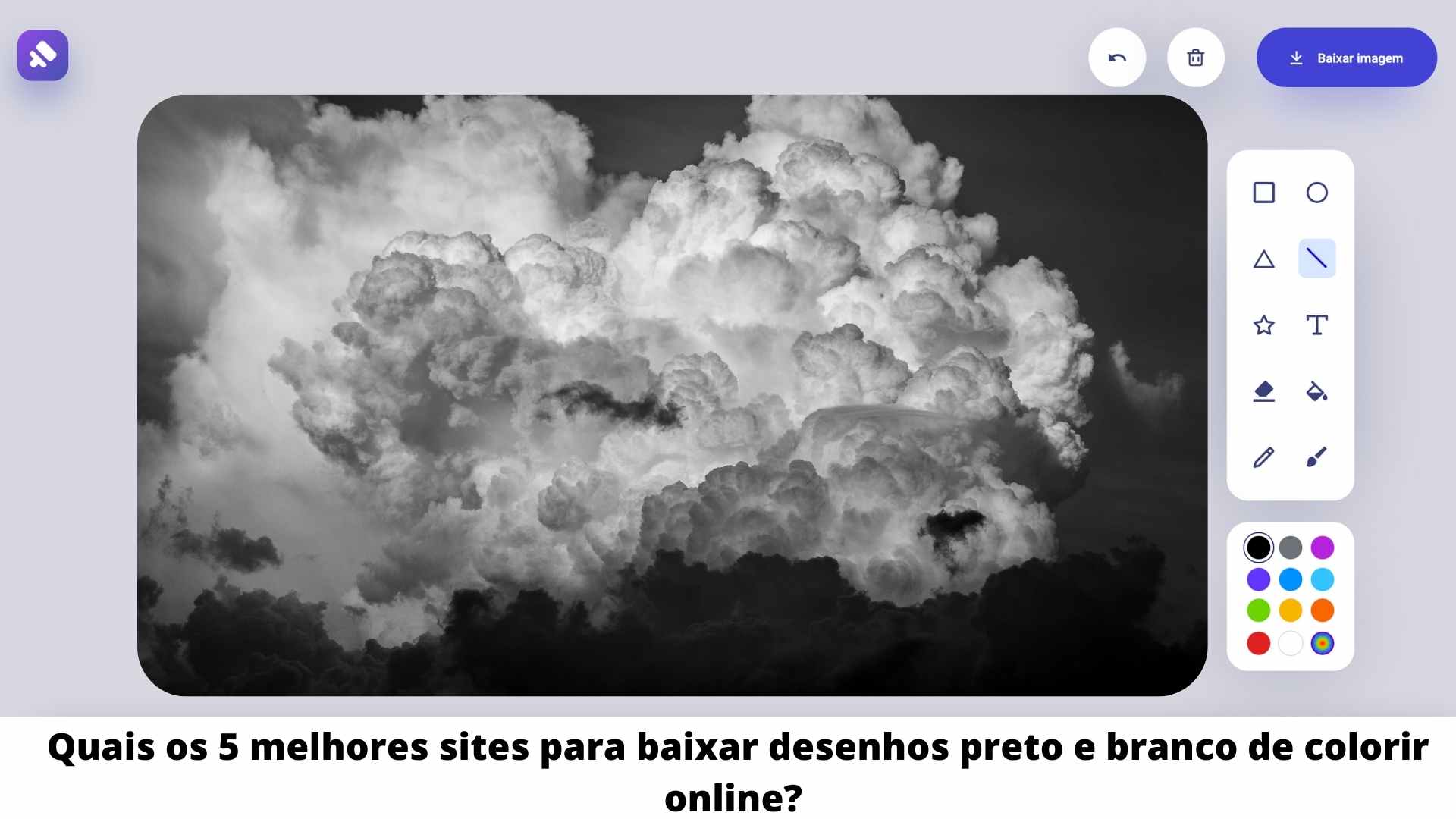 Como baixar desenhos preto e branco de colorir online?
