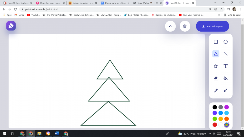Paint Online: Conheça os desenhos mais comuns com triângulos