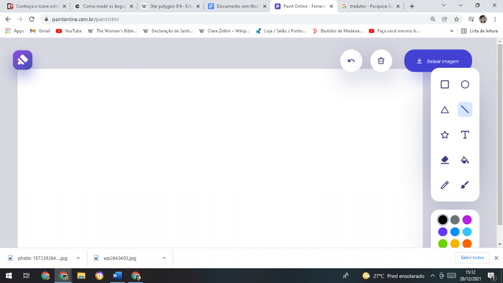 Conheça o ícone estrela e as muitas formas para desenho no Paint Online