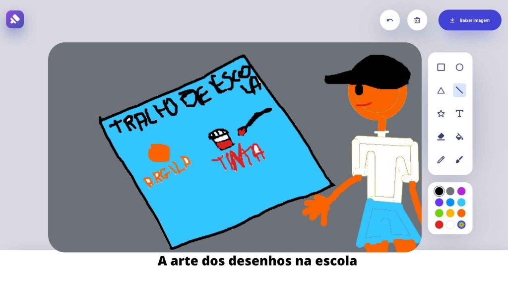 A arte dos desenhos na escola