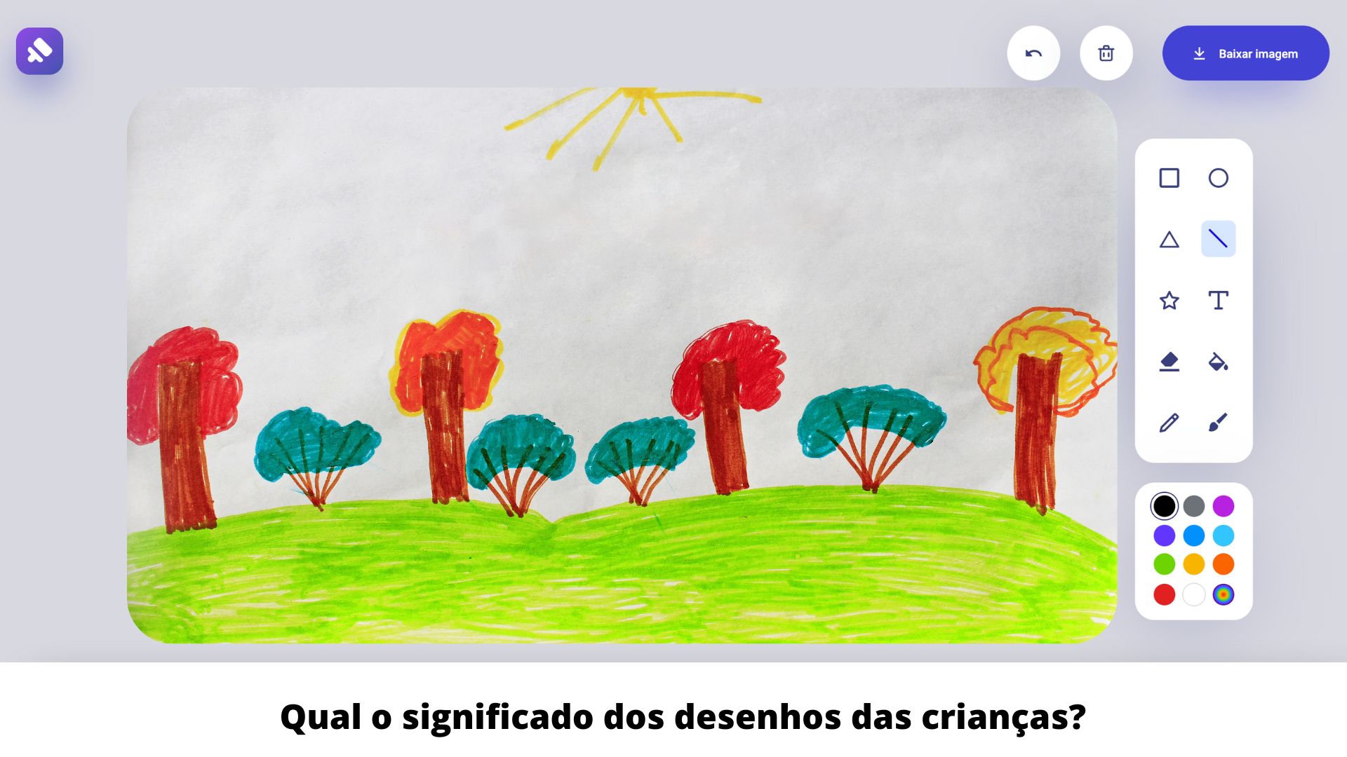 O significado dos desenhos das crianças - Paint Online