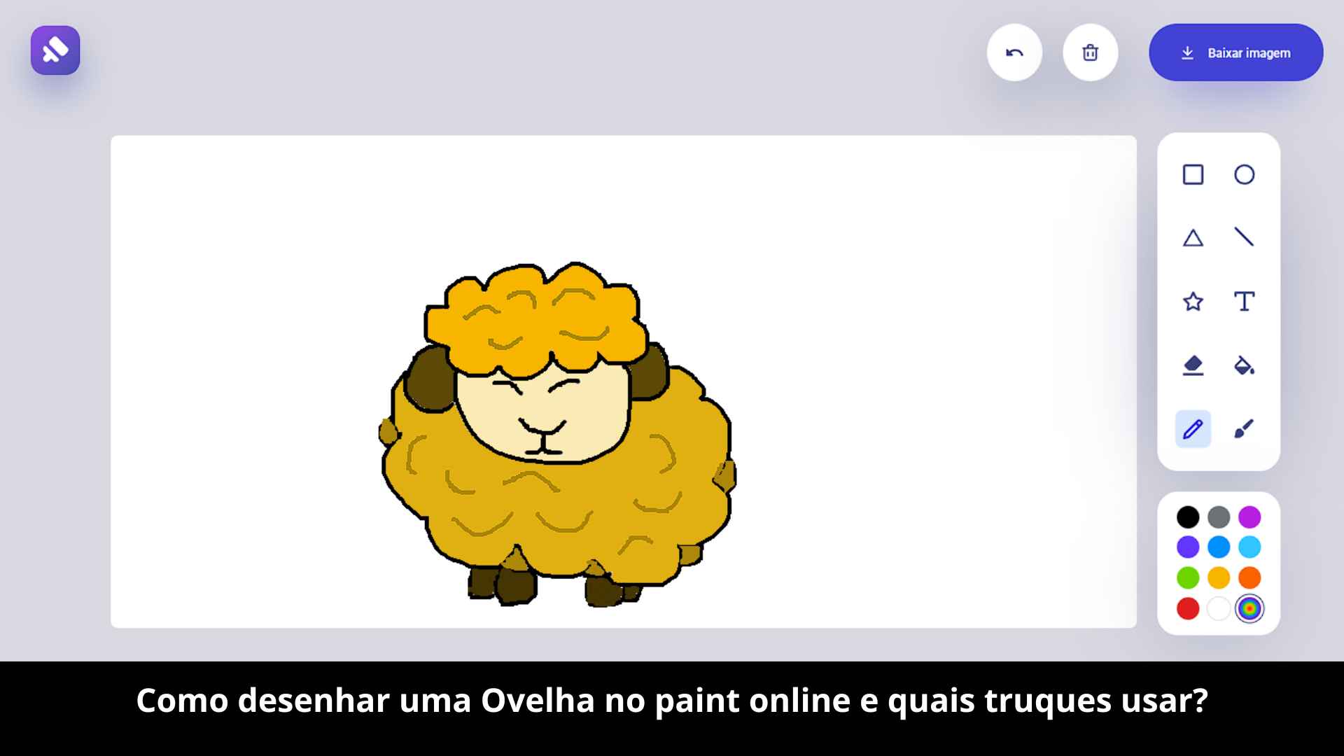 Como desenhar uma Ovelha no paint online e quais truques usar?