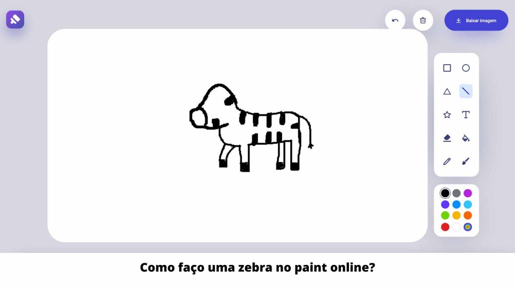 Como faço uma zebra no paint online (1)
