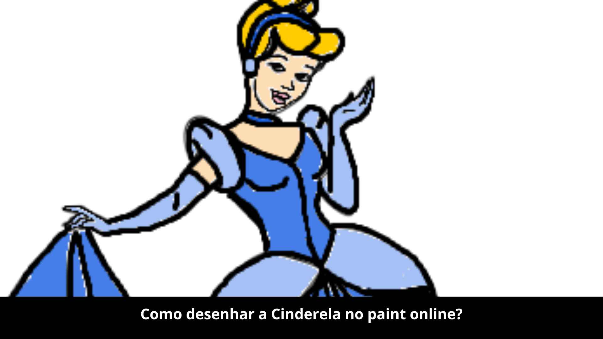 Como desenhar a Cinderela no paint online?