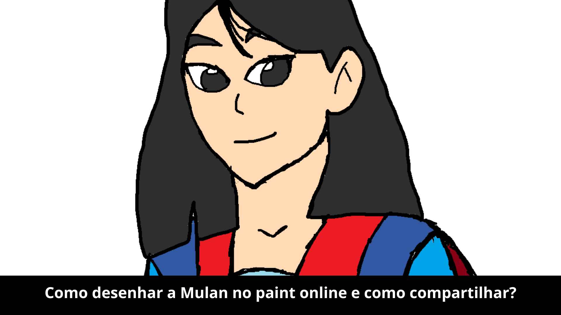 Como desenhar a Mulan no paint online e como compartilhar?