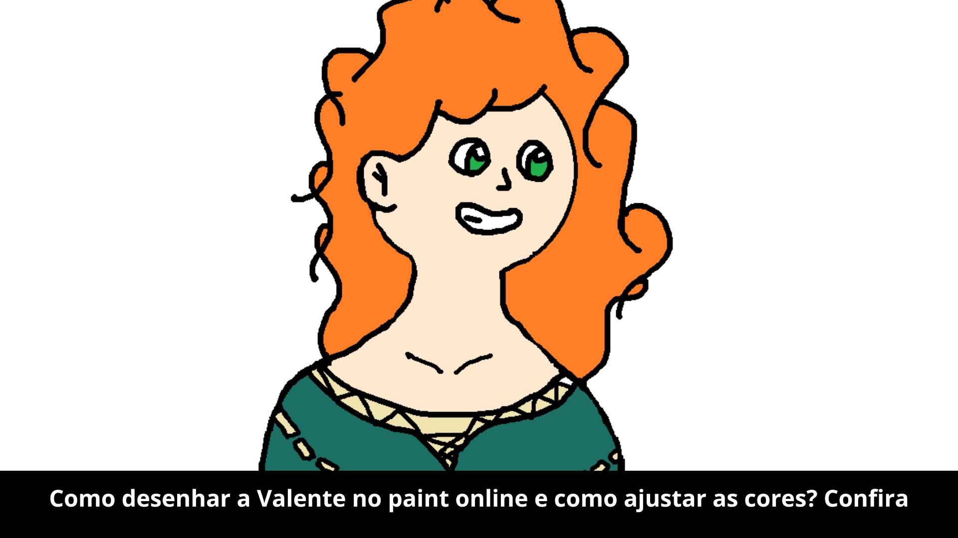 Como desenhar a Valente no paint online e como ajustar as cores? Confira
