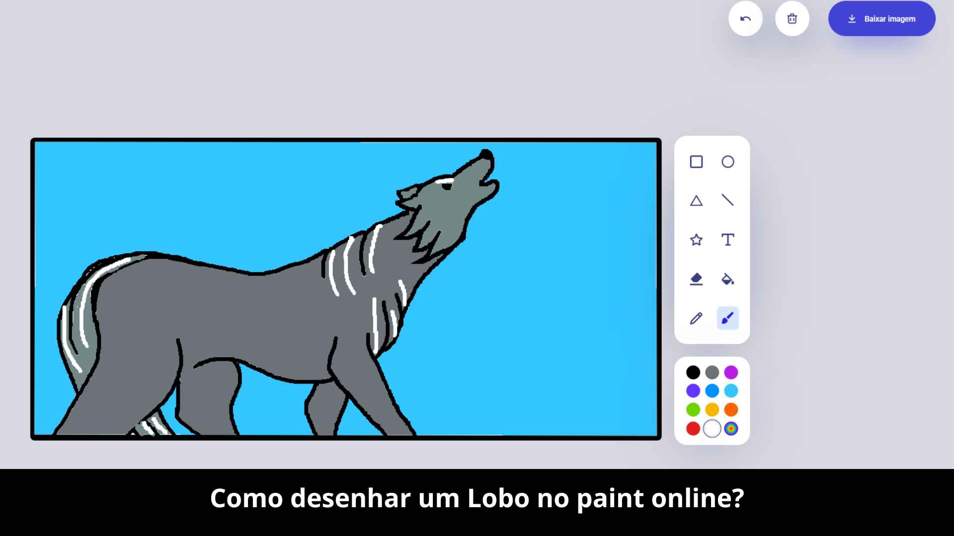 Como desenhar um Lobo no paint online? - Paint Online