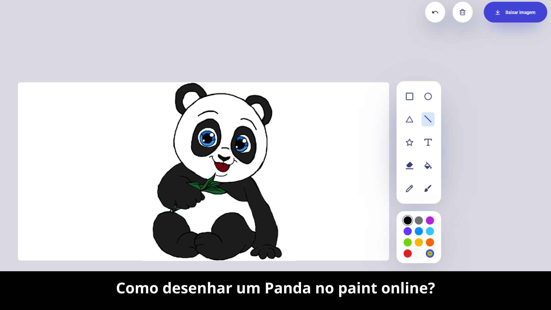 Como desenhar um Panda no paint online?