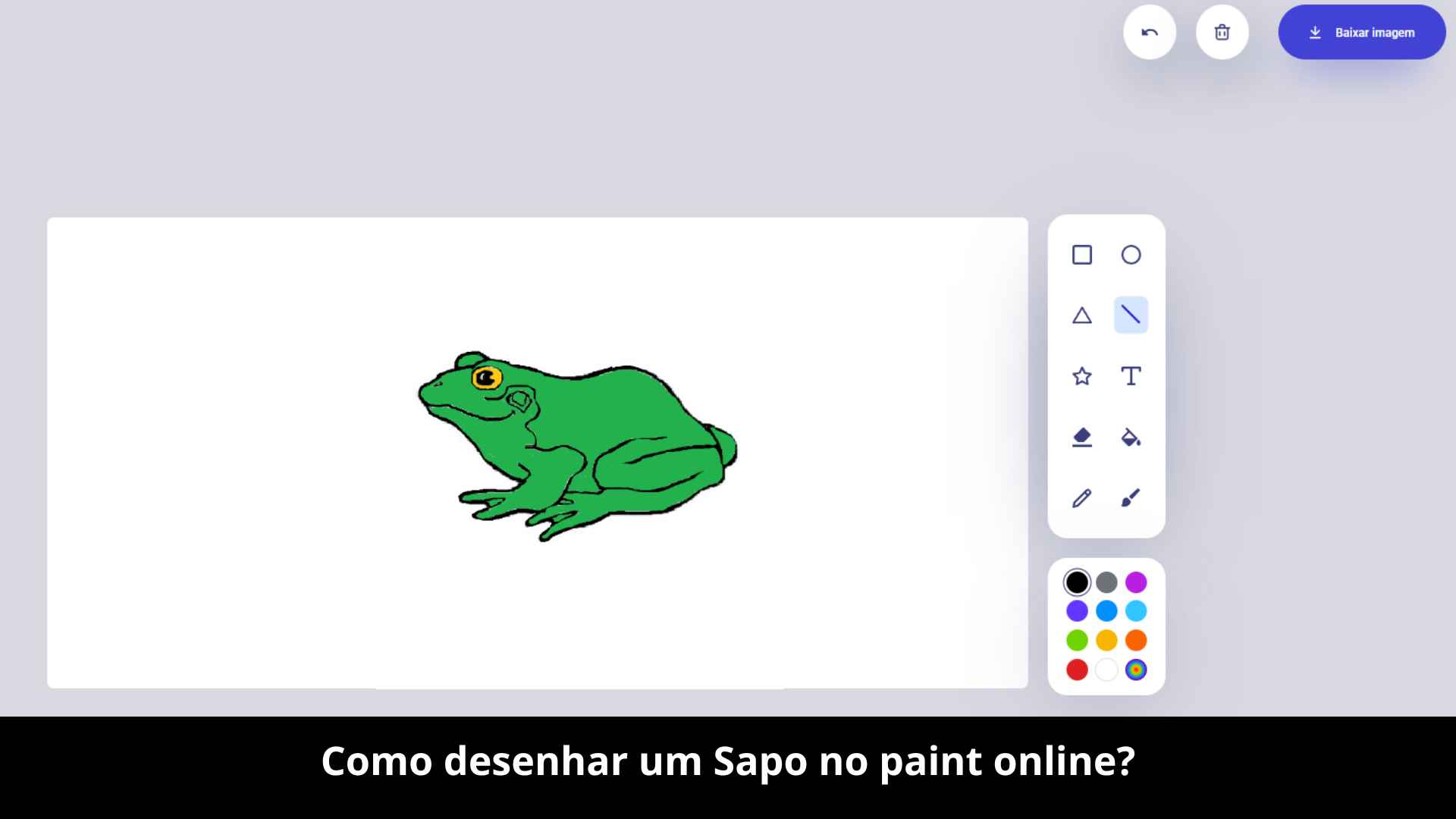 Como desenhar um Sapo no paint online?