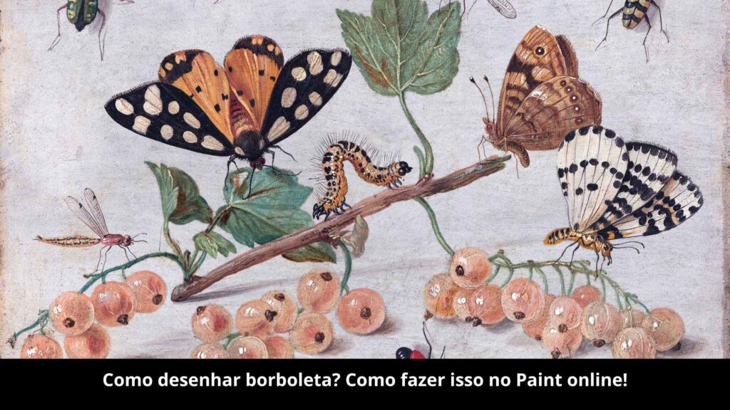 Como desenhar borboleta Como fazer isso no Paint online!