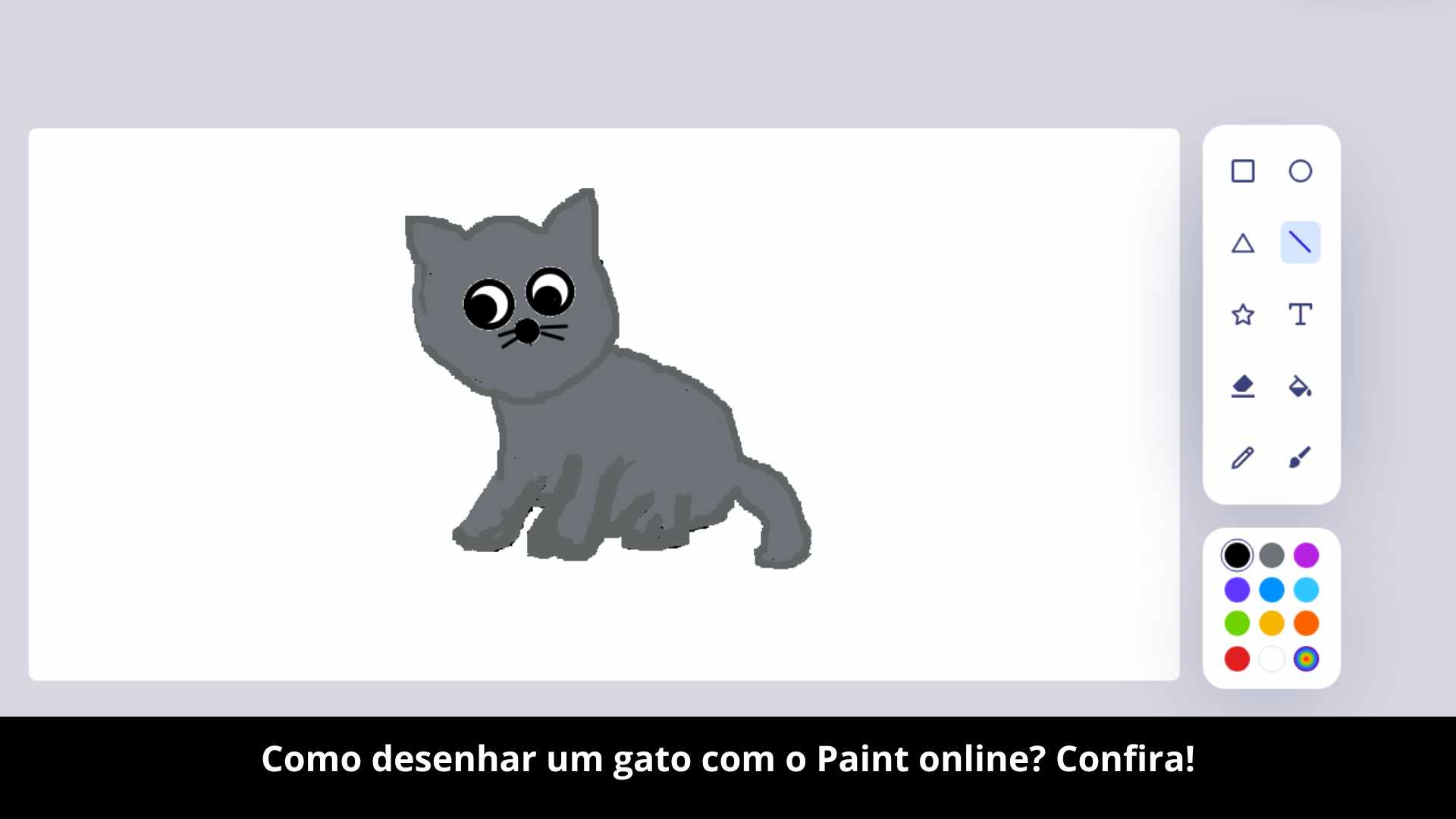 Como desenhar um gato com o Paint online? Confira!