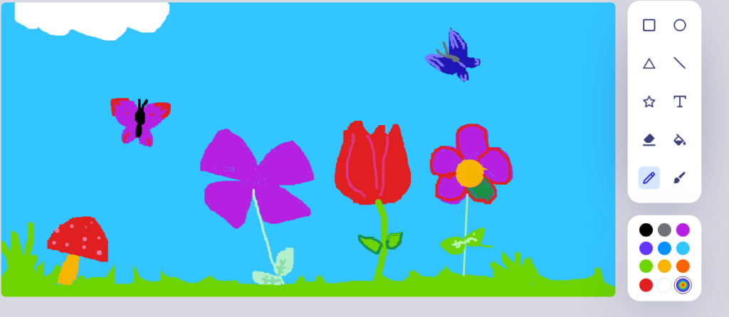 Como desenhar itens do jardim no Paint Online
