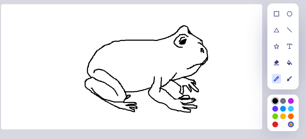 Como desenhar sapo com o paint online