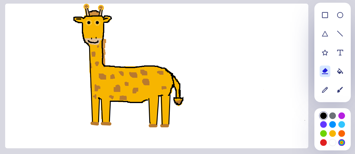 Aprenda como desenhar uma girafa no Paint Online!