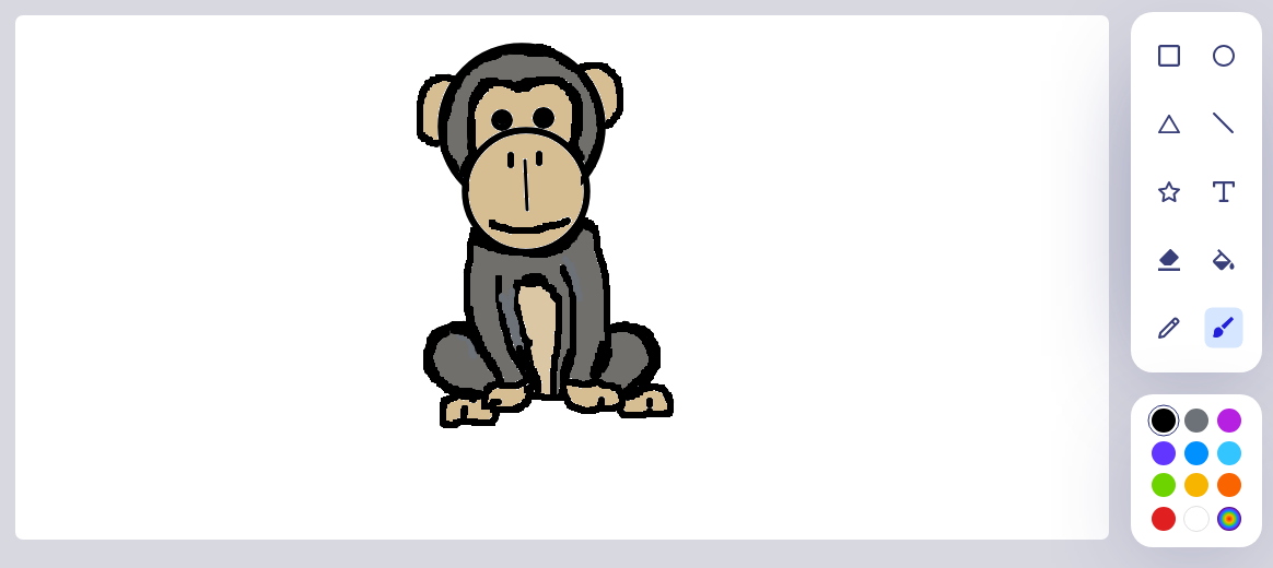 Aprenda como desenhar um chimpanzé no Paint Online!
